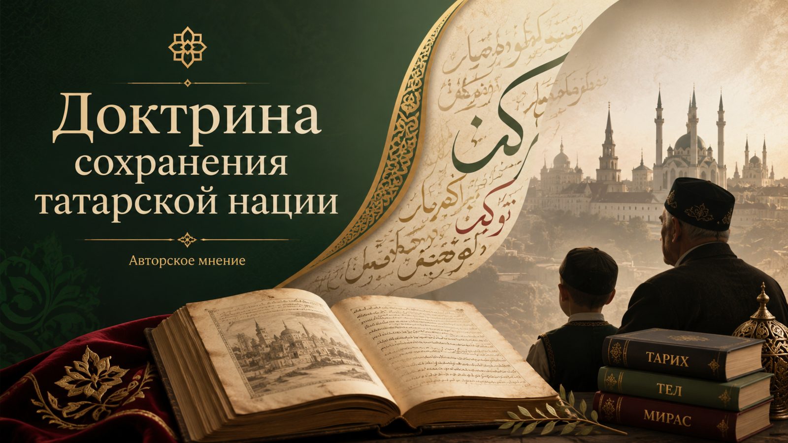 Авторская иллюстрация о сохранении татарского языка, исторической памяти и культурной преемственности