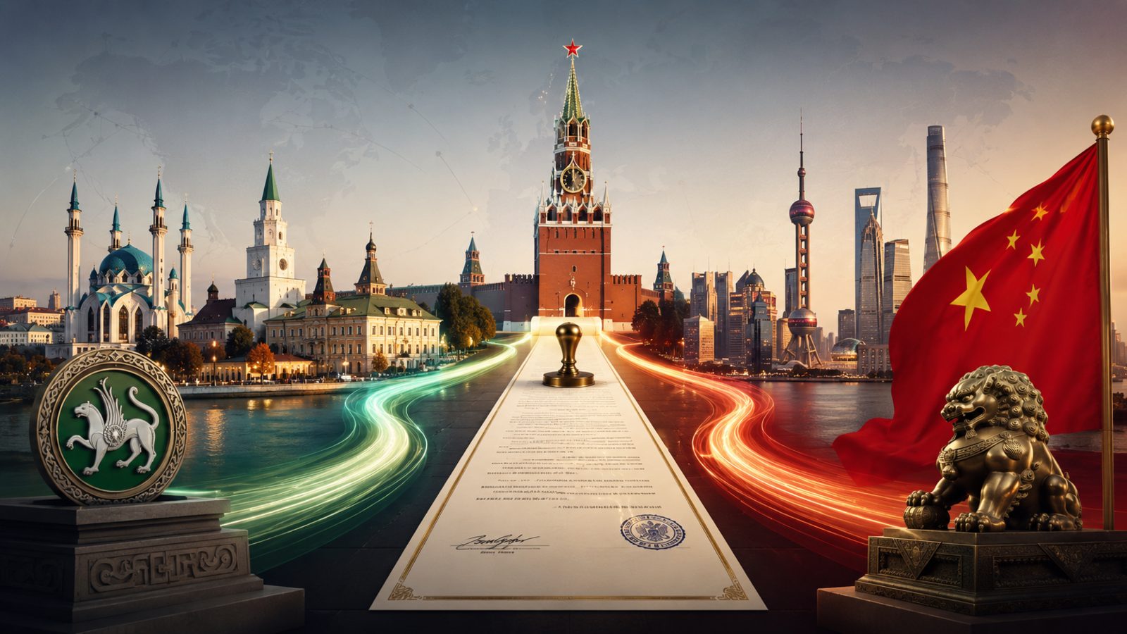 Рустам Минниханов на встрече с Сунь Вэем в рамках форума «РОСТКИ» в Казани, 19 августа 2025 года. Архивное фото: Tatarstan.ru / Wikimedia Commons, CC BY 4.0
